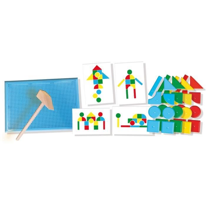 10581 Small Foot Jeu de Clous-Pompiers