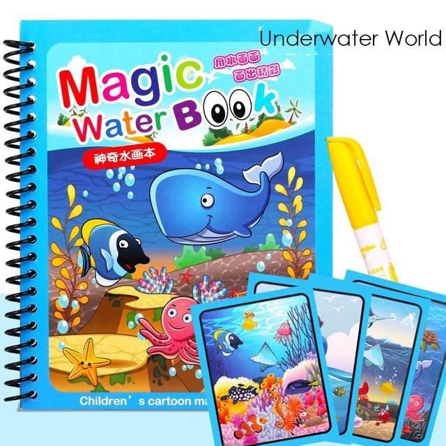 LIVRE DE COLORIAGE à L'eau Livre De Coloriage à L'eau Cadeau