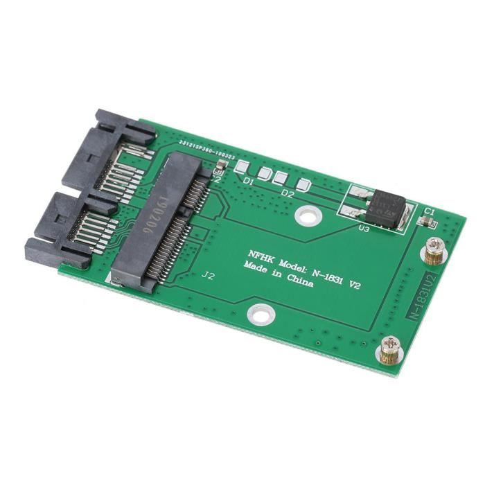 Fydun Carte convertisseur Mini carte MSATA vers disque de convertisseur d'adaptateur d'interface Micro SATA 1,8 pouces