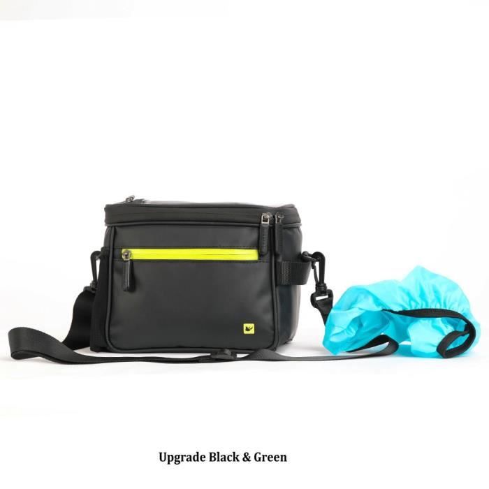 Hibisaws Sacoche Guidon Vélo 4,8L Avec Porte-Téléphone - Étanche Et Réglable - Pour Smartphone Jusqu'à 8"