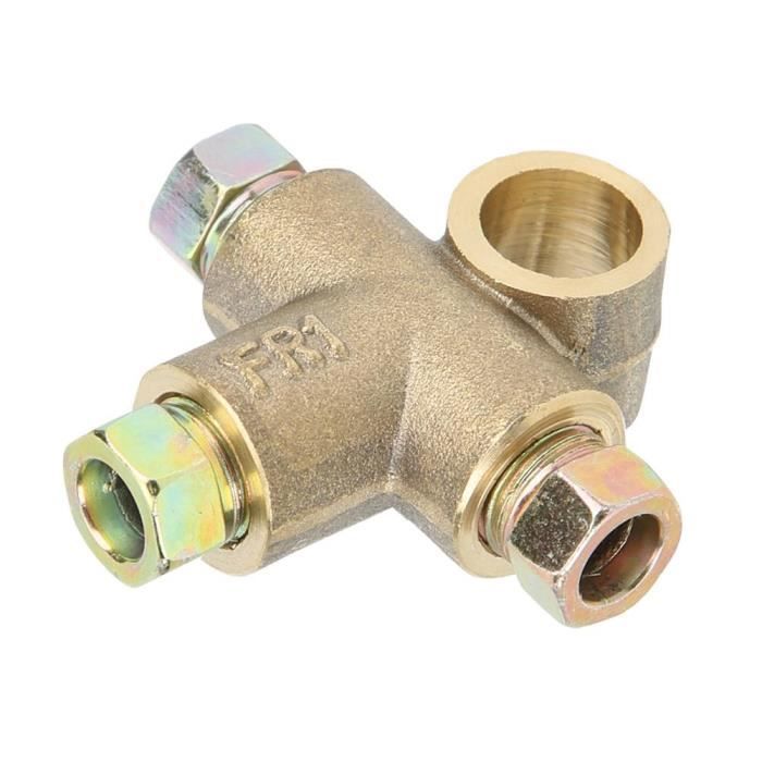 Outbit Embrayage De Frein 3 Voies En T - Raccord M10 Pour Moto, Quad, VTT - Tube 3/16"