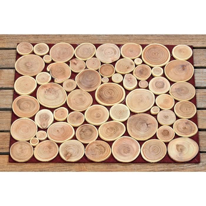 Set De Table Rondins De Bois 38 X 30 Cm Timon Achat Vente Set