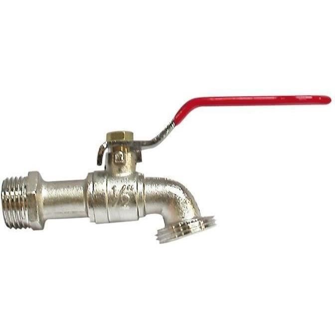 Robinet de puisage 1/4 tour - entrée 20x27 - sortie 20x27