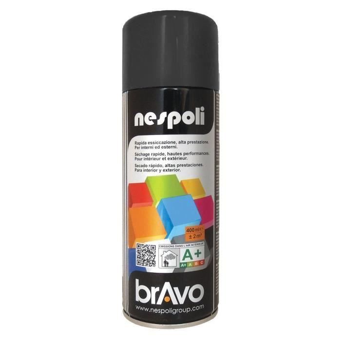 NESPOLI Aérosol peinture professionnelle noir mat 400 ml (Lot de 3) - Achat  / Vente peinture - vernis Peinture noir mat 400 ml x3 - Cdiscount