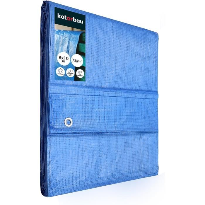 Bâche De Protection 3x3m - Vert - 120g/m² - Œillets Renforcés - Toute Saison