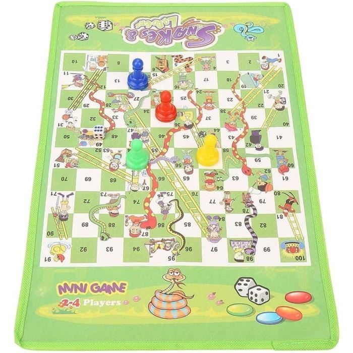 Puzzle et Jeu serpents et échelles de 50 pièces - Transportable