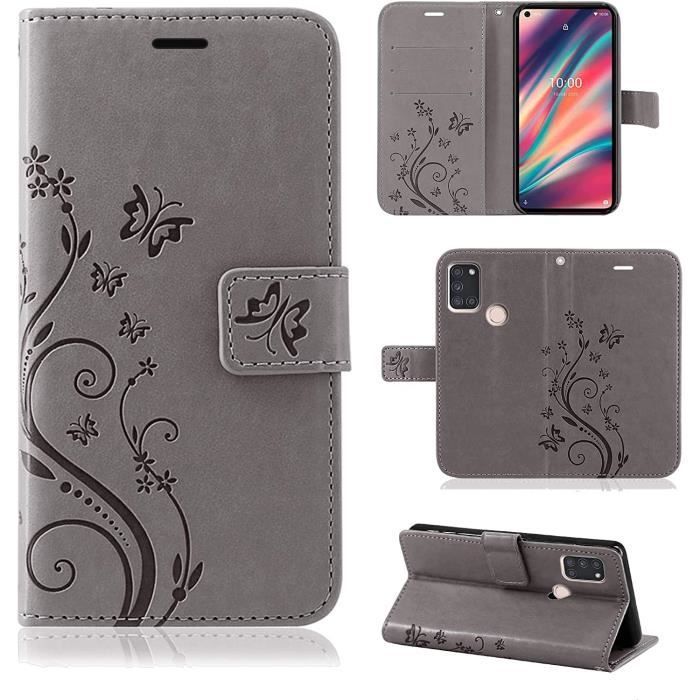 Housse Portefeuille Wiko View 5 / 5 Plus - Étui Folio Avec Support | Similicuir Noir