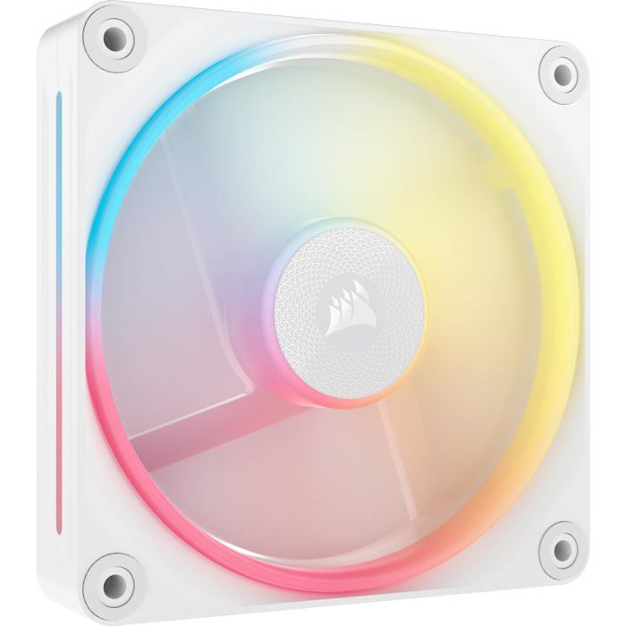 Corsair iCUE LINK LX120-R RGB. Type Ventilateur Diamètre du ventilateur 12 cm Vitesse de rotation (max) 2400 tr min Pression dair maximale 38 mmH2O. Couleur du produit Blanc