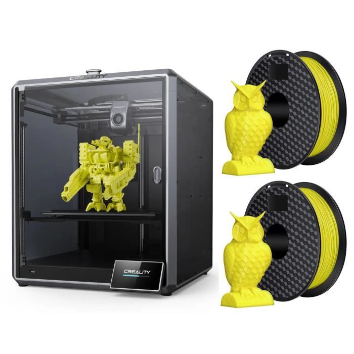 Creality K1 Max Imprimante 3D avec lidar AI polyvalent , caméra AI , 300*300*300 mm + 2 pcs rouleaux de filament PLA ( jaune )