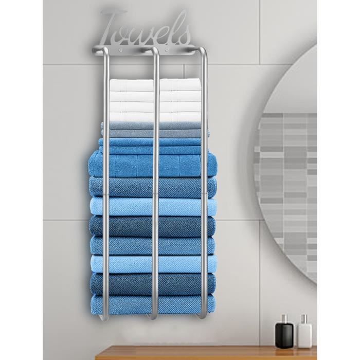 Barre à Serviettes 3 Niveaux, Porte-Serviettes Mural En Acier Inoxydable Pour Salle De Bain