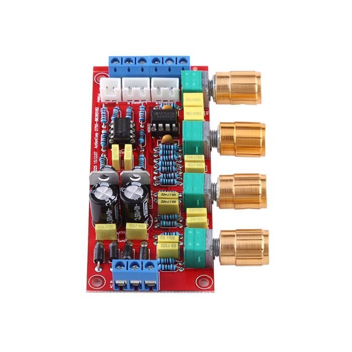 Carte De Tonalité HIFI NE5532 - Préampli Stéréo Avec Contrôle Aigus/Médiums/Graves + Volume - Kit Bricolage Audiophile