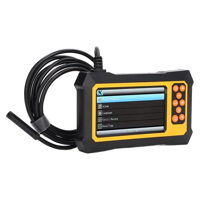 Fdit endoscope d'inspection Endoscope 8mm Lentille 4.3in Écran LCD