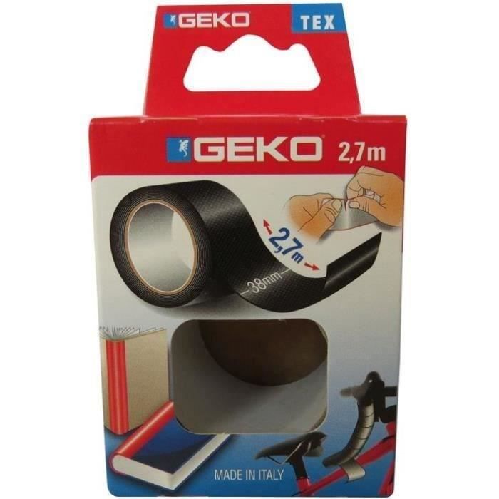 Adhésif tissu plastifié - GEKO - 38 mm x 2.7 m - Noir - Multi-usages - Résistant à leau
