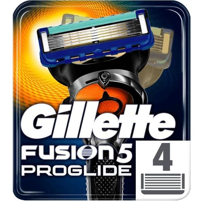 GILLETTE Lot de 4 Lames rasoir Fusion5 ProGlide - Cdiscount Au quotidien