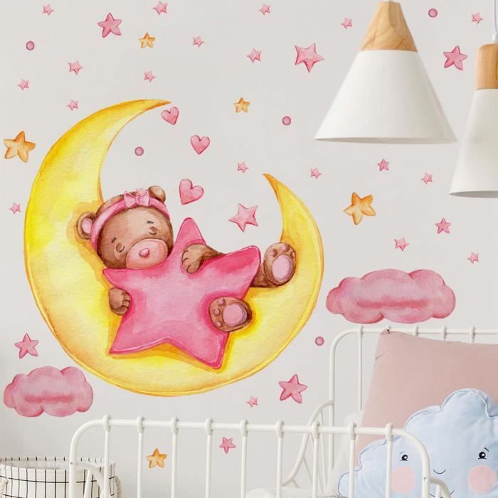 Pack de 55 Sticker Chambre Enfant Étoiles - TenStickers