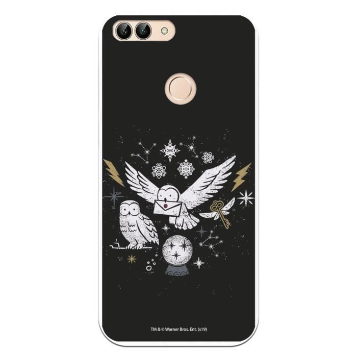 Coque Huawei P Smart Harry Potter – Licence Officielle, Design Poudlard Floral, Silicone Souple, Transparente - 7
