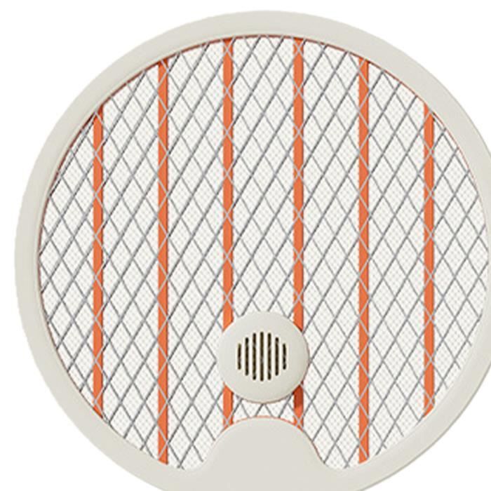 Tapette à Mouches électrique Pliable Multifonction - Raquette Anti-moustiques Rechargeable 2 En 1 Avec Maille De Sécurité à 3 Couches, Tête Rotative, Pour Intérieur Et Extérieur - 3000 V - Vert Foncé