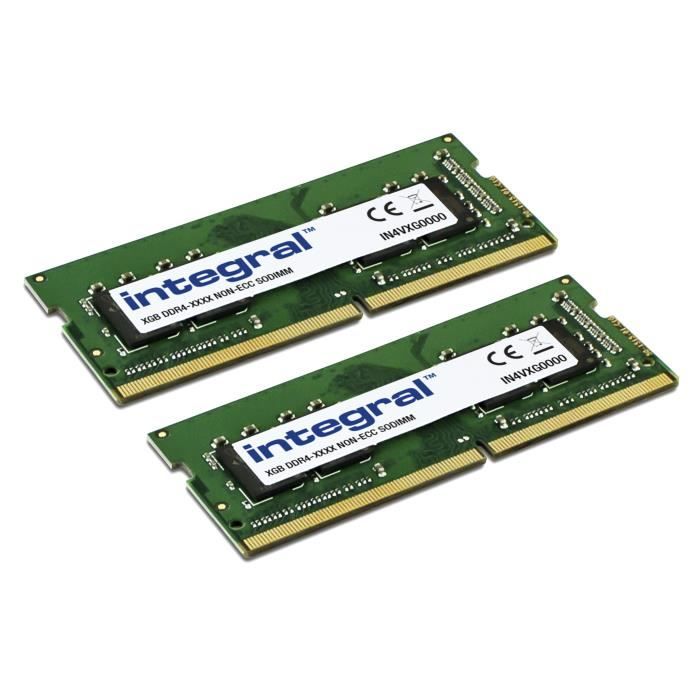 Integral 16GO kit (2x8GO) DDR4 RAM 2666MHz SODIMM Mémoire pour ordinateur portable - notebook PC4-21333
