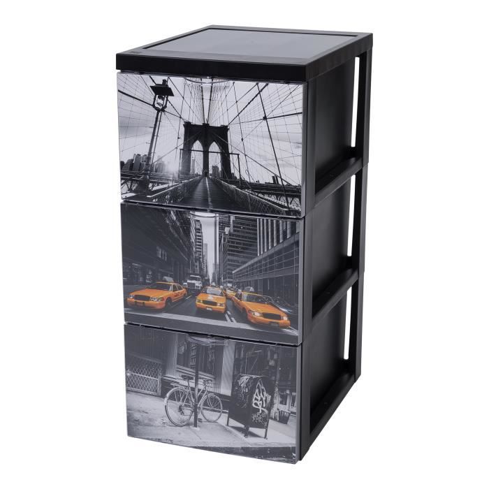 Iris Ohyama Armoire De Rangement Design 3 Tiroirs Style Chest