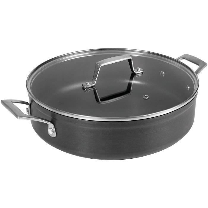 LACOR Sautoir 24 cm avec couvercle Anodized