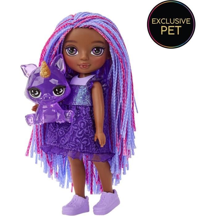 Mga Entertainment Poupée Rainbow High Littles 15 cm MGA - Violet foncé avec animal licorne translucide
