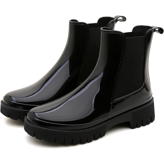 Bottes de pluie noire femme online