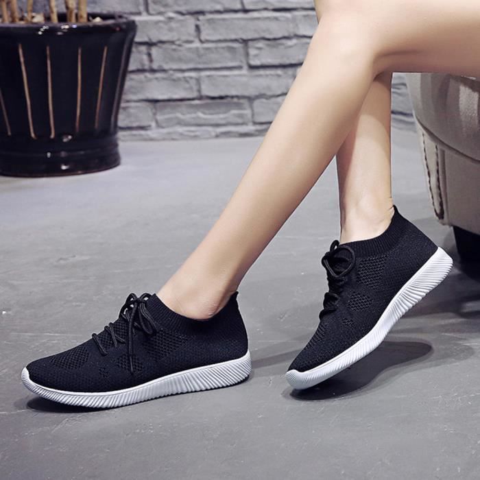 Femmes Chaussures De Sport Mesh Running Sneaker Baskets Chaussure Lacée Chaussures De Loisirs NEUF