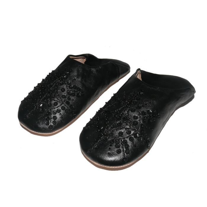 Chausson cuir 2025 femme babouche