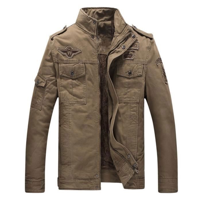 Veste Homme d Ext rieur Blouson Coupe Vent en Coton Classique