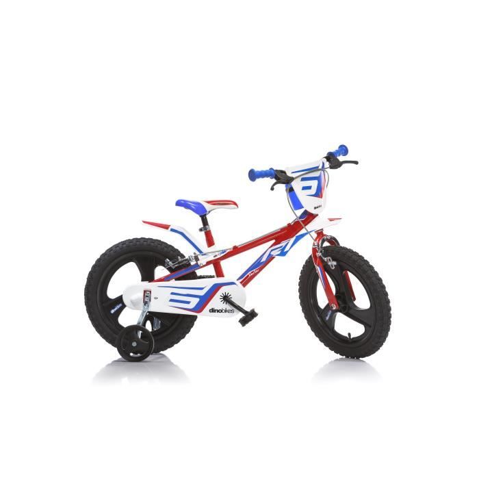 Vélo Enfant Garçon 16 Pouces Freins sur Le Guidon Rouge Blanco Bleu - Blanc - Vélo loisir - Asphalte