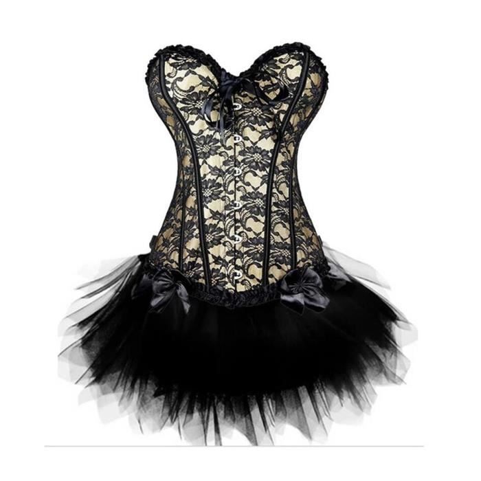 Bustier femme Lingerie Sexy Burlesque avec Mini jupe TuTu robes