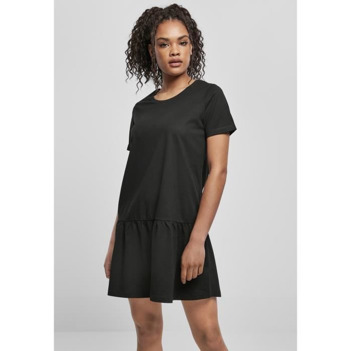 T shirt robe femme Urban Classics valance noir Noir Cdiscount