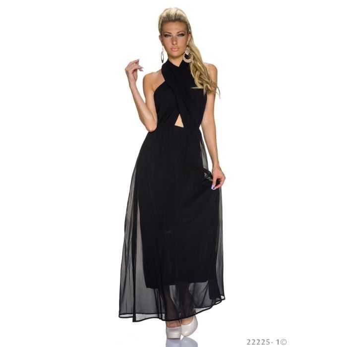 Robe longue noire Noir - Cdiscount Pr??t-?�-Porter