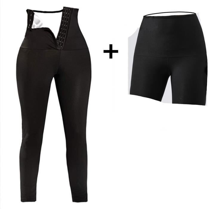 CHUMIAN Legging De Sudation Sauna En Néoprène – Taille Haute, Poches Latérales, Pour Femme – Amincissant Et Brûle-graisse