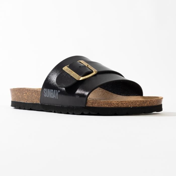 Mules Femme BEJUMA Sunbay – Nu-Pieds Élégants Deux Brides Cuir Été Confort