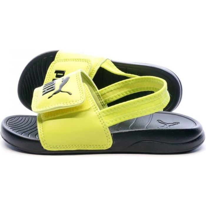 Sandales Noir Jaune Enfant Puma Popcat 20 Black Cdiscount Chaussures