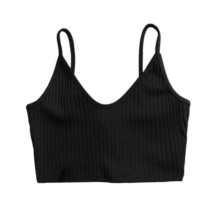 Lot De 3 Débardeurs Côtelés Col Carré Sans Manches Femme - Tricot Confortable - Basique Intemporel