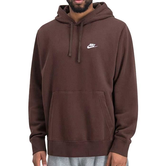 Sweat Marron Homme Nike Club Fleece Brown Cdiscount Pr t Porter