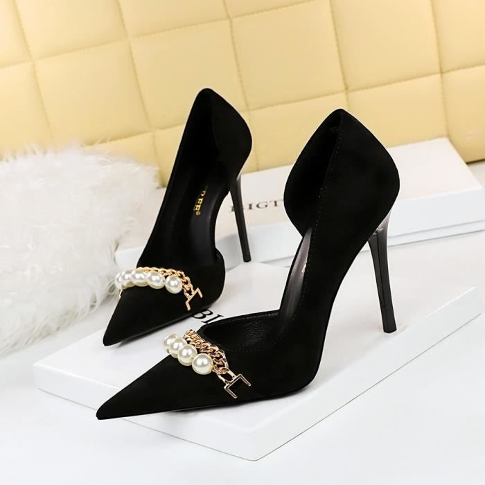 Escarpin daim outlet