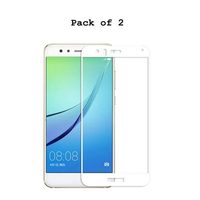 Film protecteur Huawei P10 Lite Verre trempé Pack de 2 Résistant aux rayures