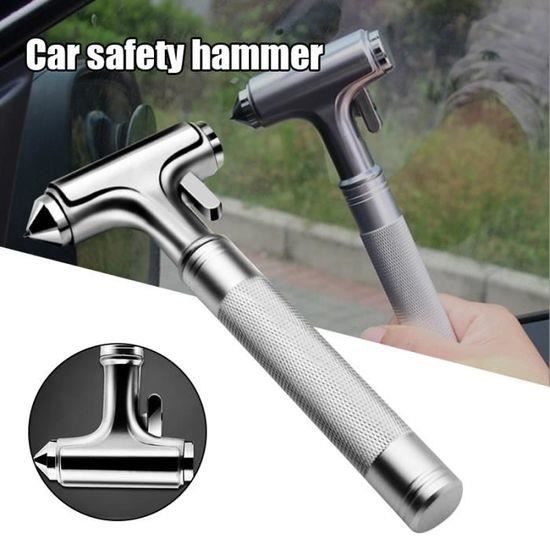 Marteau De Sécurité Voiture 2 En 1 - Brise-vitre Et Coupe-ceinture - Urgence - Alliage Aluminium - 10 Cm - 5