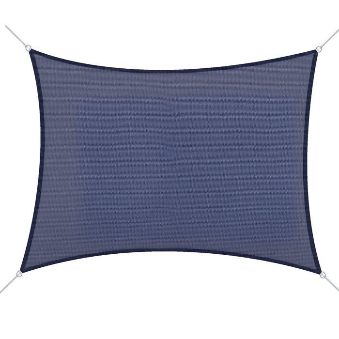 Voile D Ombrage 6x4 Imperméable Voile Ombrage 6x4 Bleu Rectangulaire Achat Vente Pas Cher