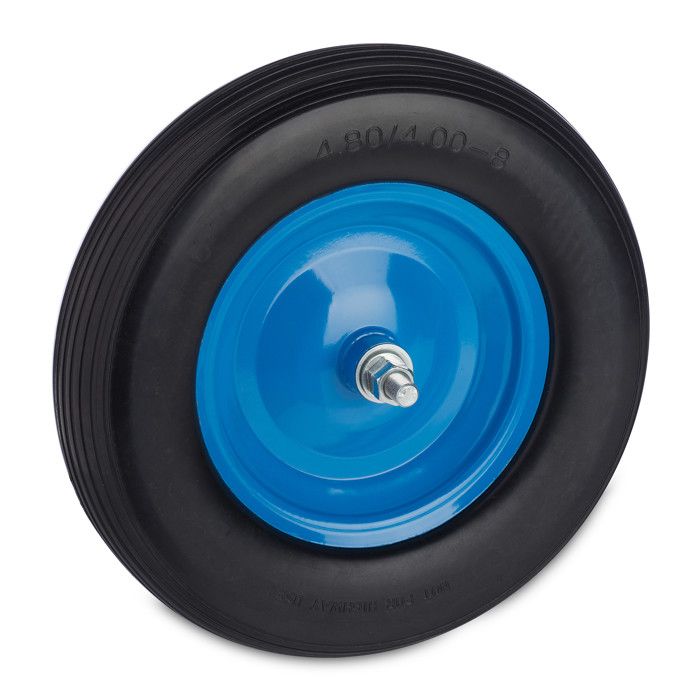 Roue De Brouette 4.80/4.00-8 En Caoutchouc Increvable - Diamètre 39 Cm - Neuf
