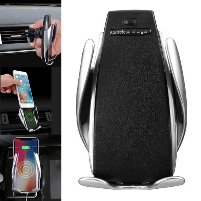 support voiture samsung avec chargeur sans fil Couleur Noir