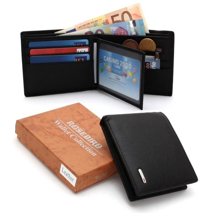 Portefeuille pour Homme en Cuir Noir Cdiscount Bagagerie Maroquinerie Portefeuille pour Homme en Cuir Noir Cdiscount Bagagerie Maroquinerie