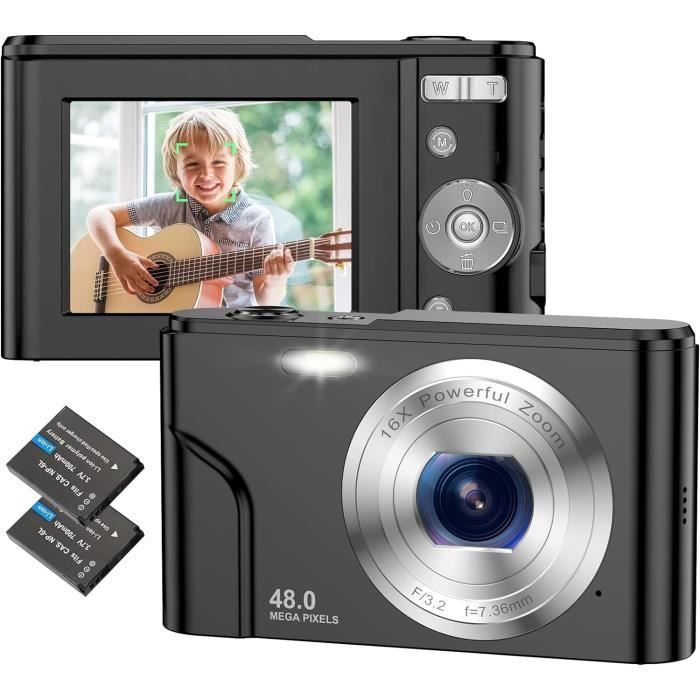 Appareil Photo Numérique COLALY 48MP - Autofocus, Zoom 16x, Écran 2,4" - Cadeau Débutant Avec Carte SD 8G