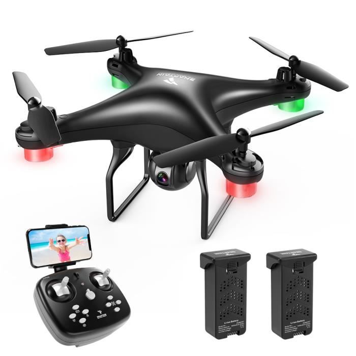 Drone avec Caméra 720P HD SNAPTAIN SP600, avec 2 Batterie, 30 Mins de  Autonomie, WiFi ,FPV, Noir - Cdiscount Jeux - Jouets