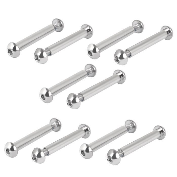 sourcing map M4x16mm Hexagonal Prise Bouton Tête Capuchon Boulons Vis Alliage Acier 50pcs