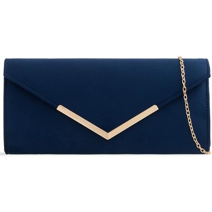 Sac a main bleu marine pour mariage outlet