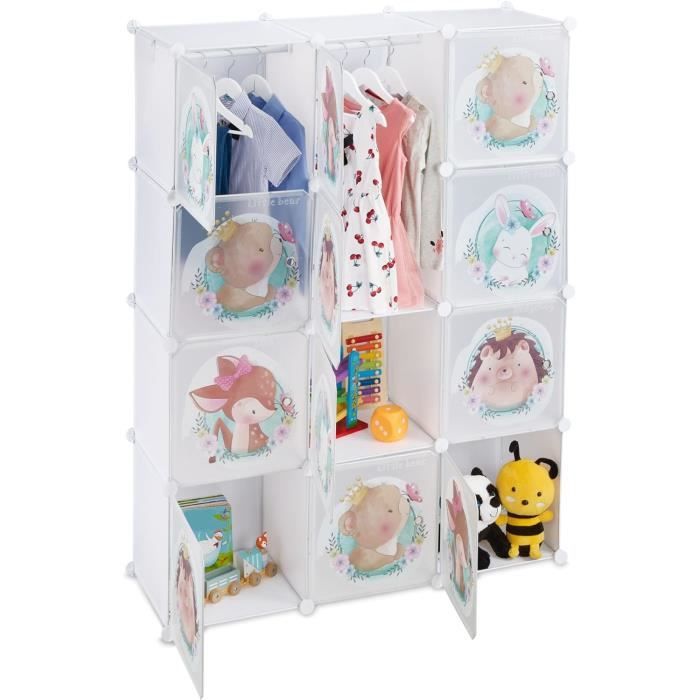 Vicco Étagère pour Enfants Andy, Gris, 74.5x110cm 6 Compartiments